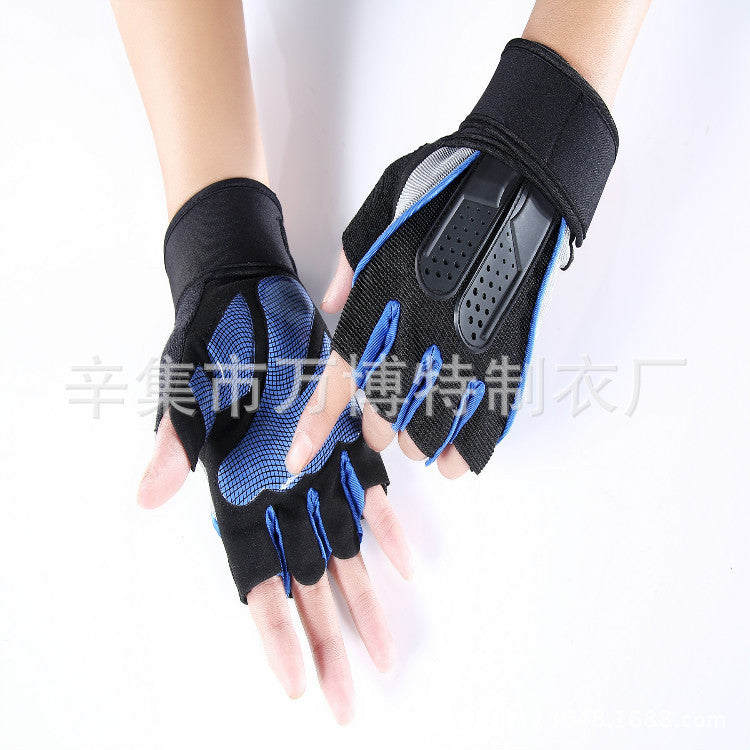 Wholesale Men's and Women's Fitness Gloves Half-Finger Breathable Cycling Dumbbell Equipment Training Extended Wrist Gloves Export Jsa1