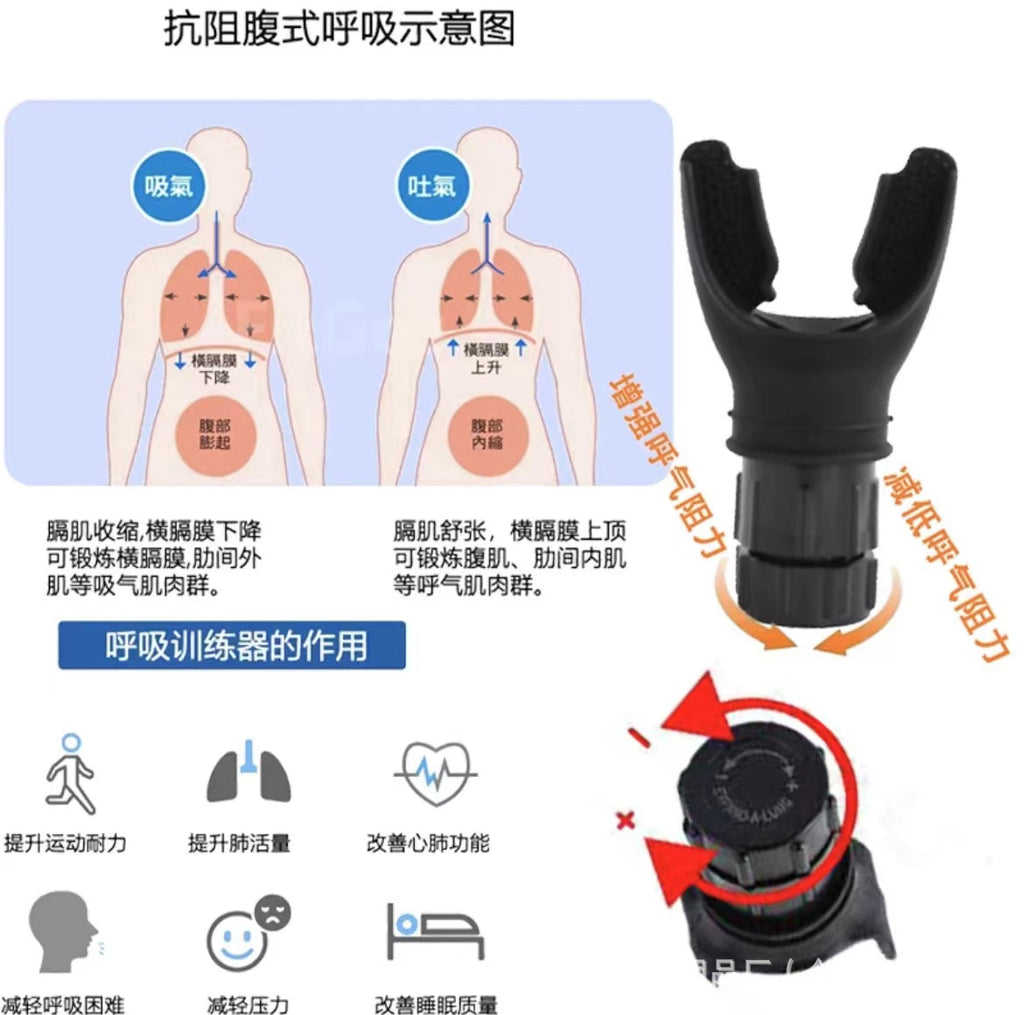 Popular Portable Mouthpiece-Type Lung Capacity Trainer for Copd, Lung Function Improvement Breathing