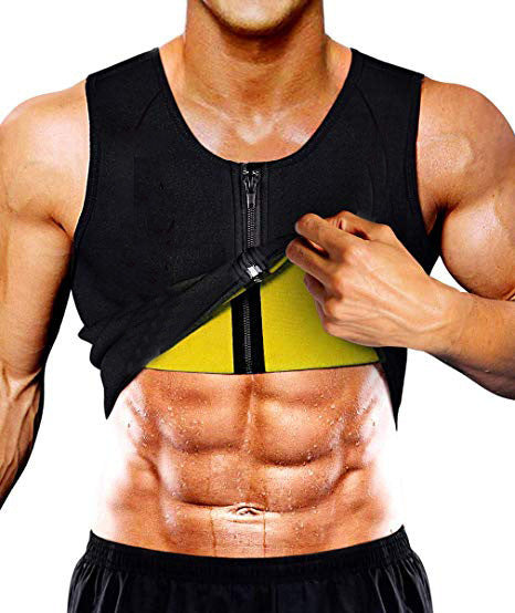 Bundle Neoprene Sports Sweat Abdominal Body Shaper Zipper Vest Fitness Wear