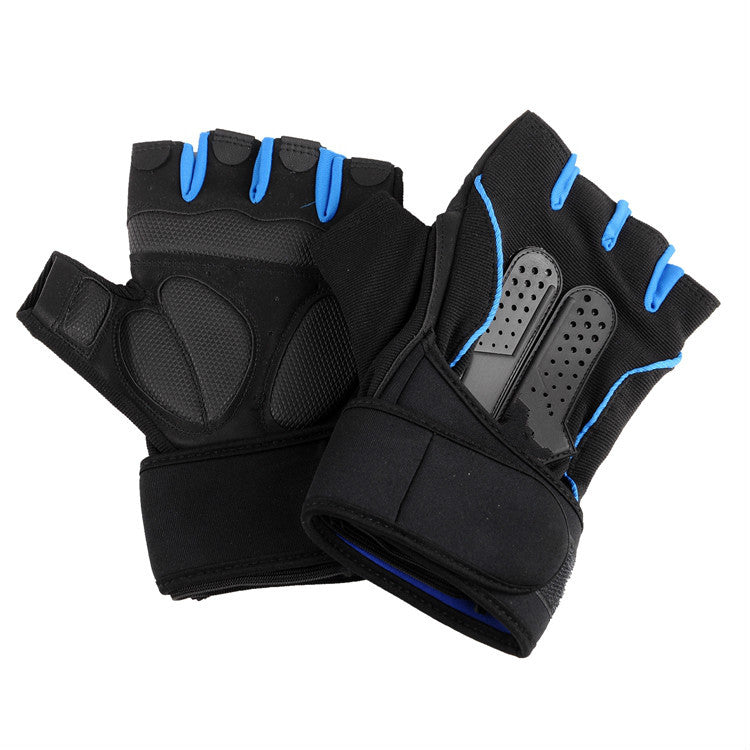 Wholesale Men's and Women's Fitness Gloves Half-Finger Breathable Cycling Dumbbell Equipment Training Extended Wrist Gloves Export Jsa1