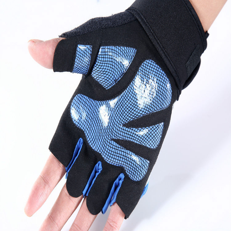 Wholesale Men's and Women's Fitness Gloves Half-Finger Breathable Cycling Dumbbell Equipment Training Extended Wrist Gloves Export Jsa1