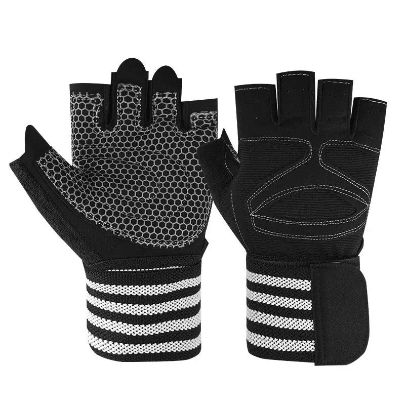 Half-Finger Gym Gloves – Anti-Slip Breathable Weightlifting Gloves for Men & Women