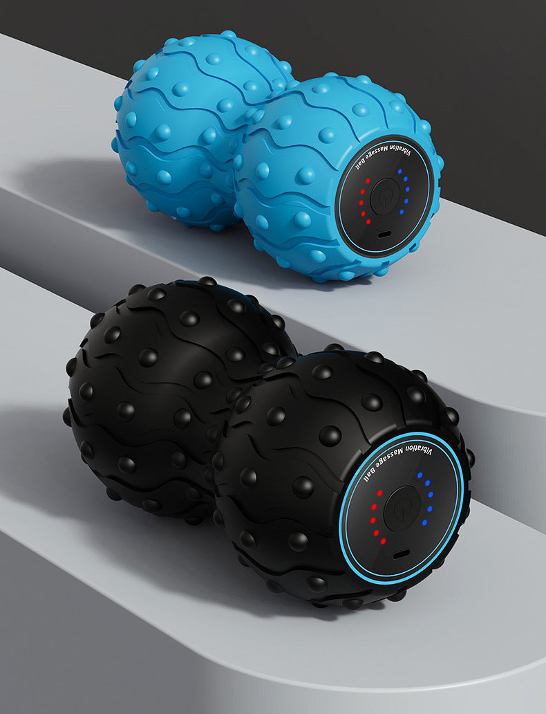 New Electric Fascia Explosion Vibration Massage Ball Peanut Ball Body Massage Foam Shaft Vibration Muscle Roller