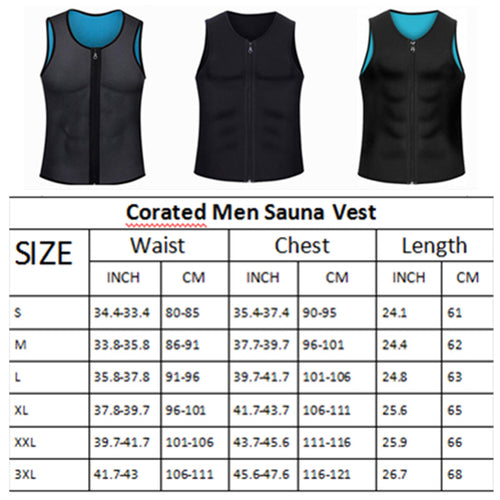Bundle Neoprene Sports Sweat Abdominal Body Shaper Zipper Vest Fitness Wear