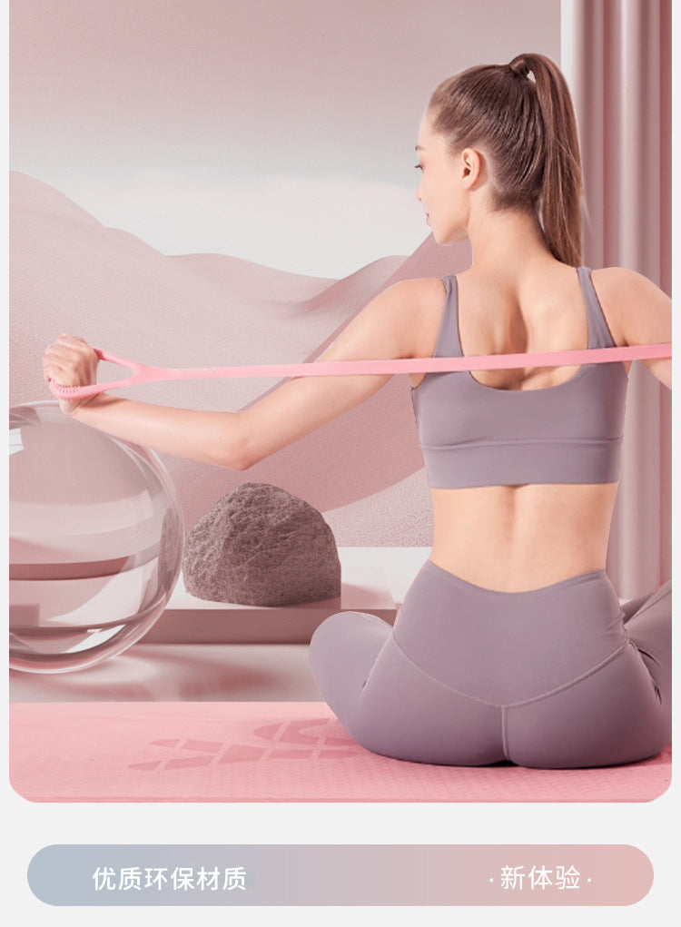 8-character tension machine yoga fitness elastic belt resistance belt open shoulder beautiful back TPE tension rope female shaping training equipment