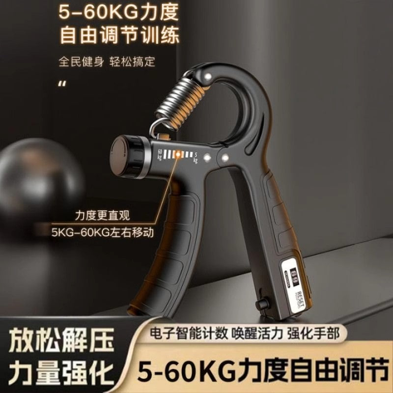 Adjustable Hand Grip Strengthener – 5 to 100kg Resistance with Optional Rep Counter