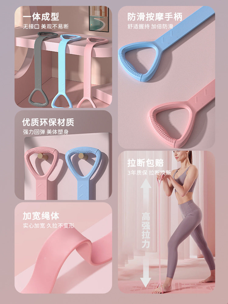 Figure-8 Resistance Band – TPE Shoulder & Back Stretching Rope for Women
