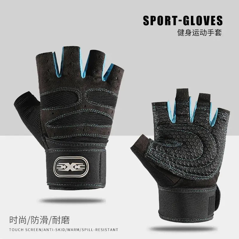 Half-Finger Gym Gloves – Anti-Slip Breathable Weightlifting Gloves for Men & Women