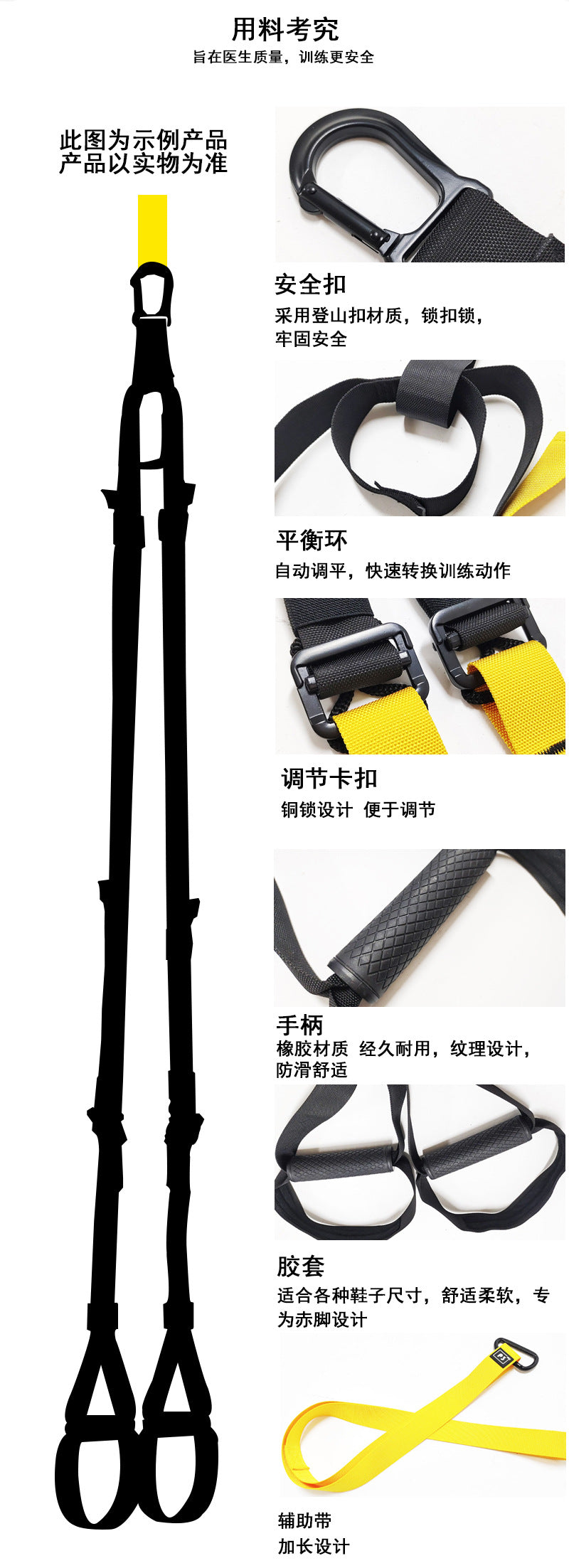 TRX-Style Home Suspension Trainer – Door Hanging Resistance Band Set