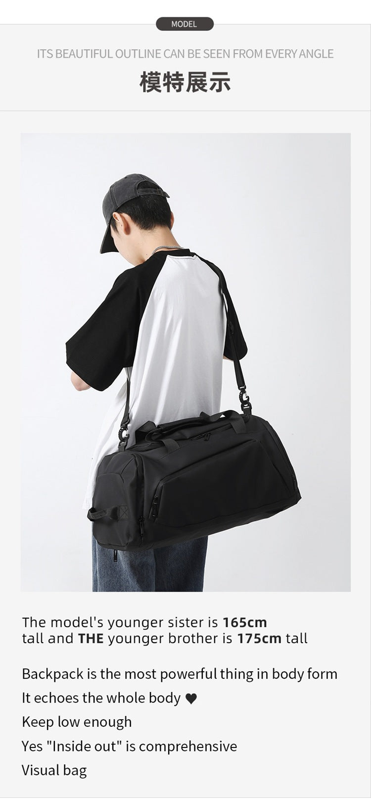 Sports Gym Bag – Large Capacity Dry & Wet Separation Travel & Fitness Bag
